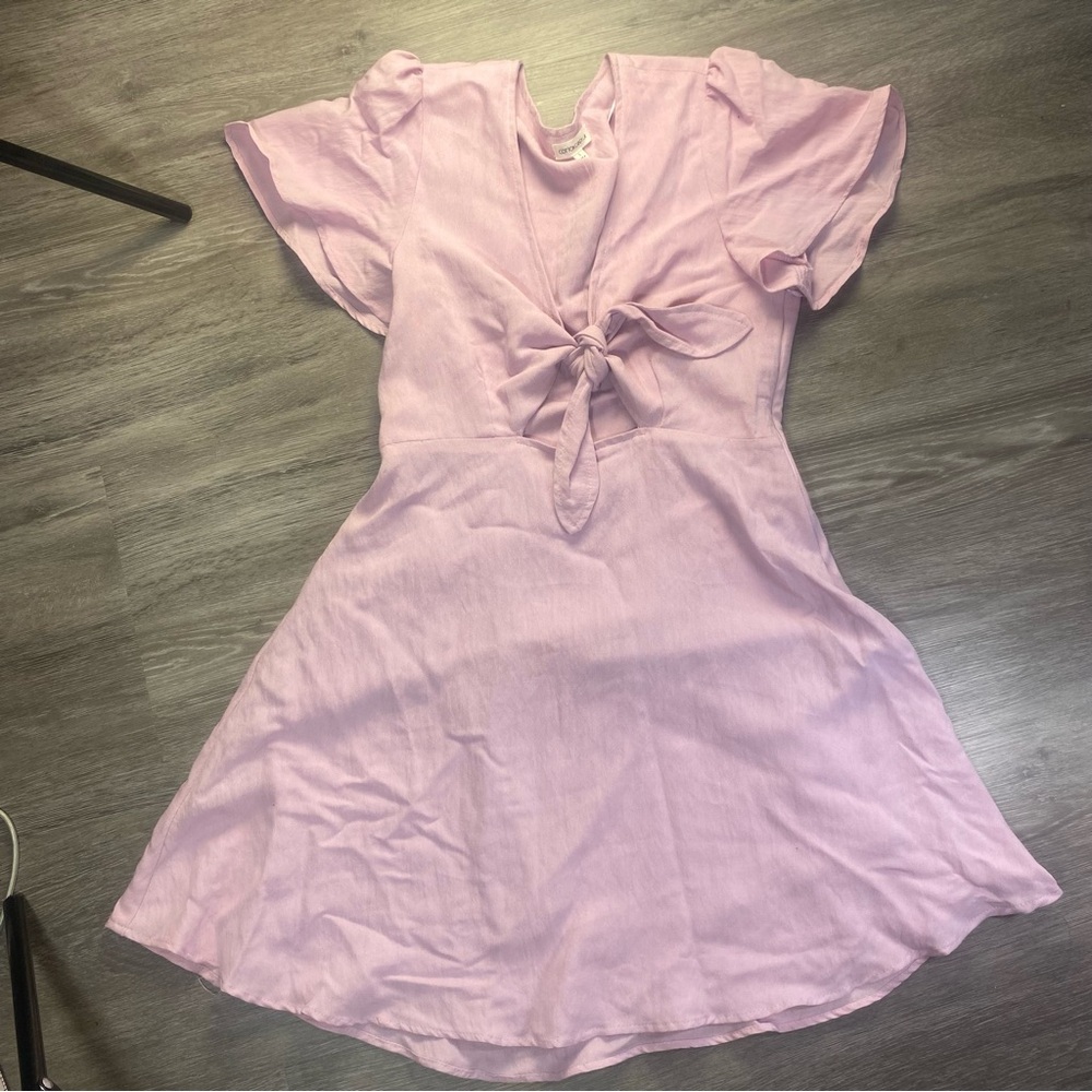 Lavender Satin Flutter Sleeve Robe - Picture 9 of 11